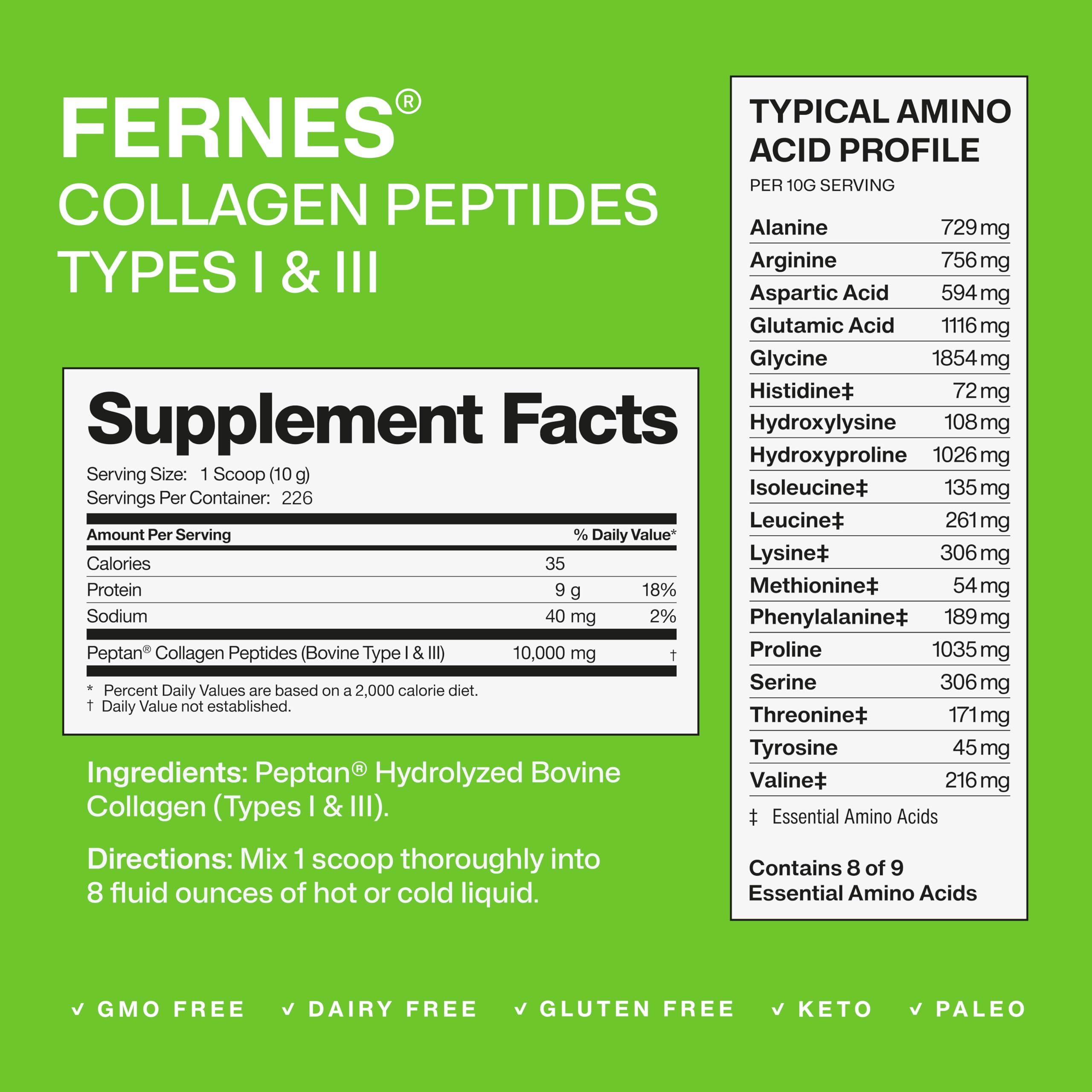 Measuring scoop of Fernes Collagen ready to add to coffee.