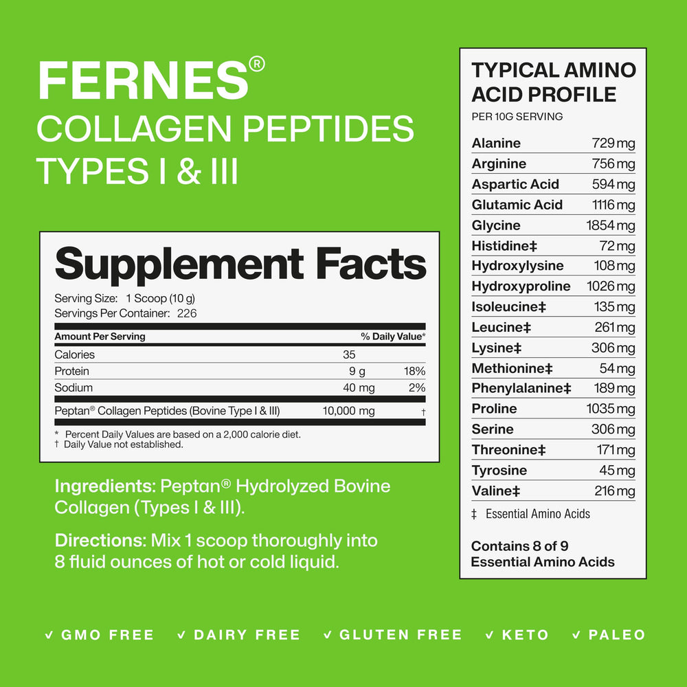 Measuring scoop of Fernes Collagen ready to add to coffee.