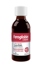 Feroglobin gentle iron liquid pour, easy daily dosing for busy mornings.