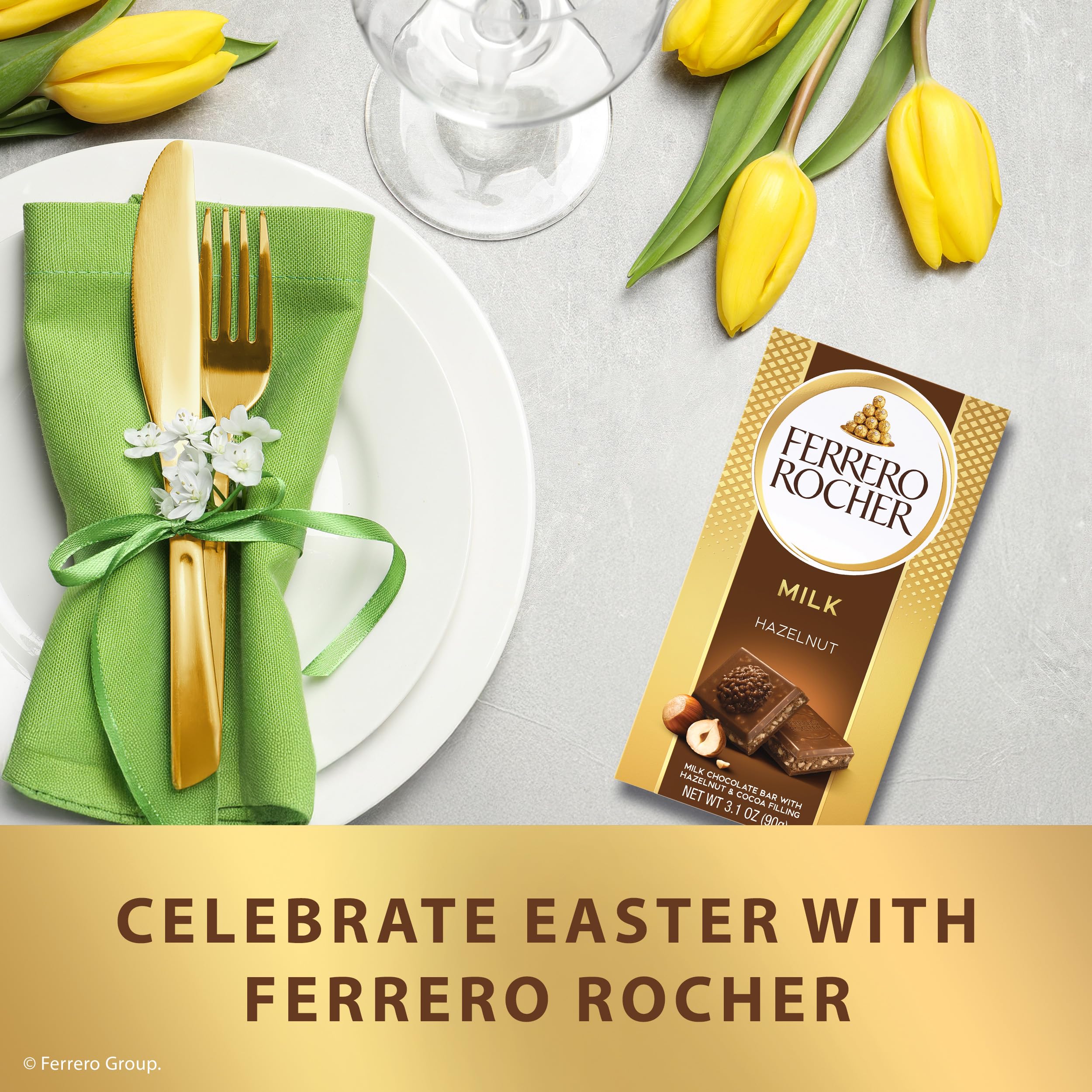 Ferrero Rocher creamy hazelnut filling slices in soft light