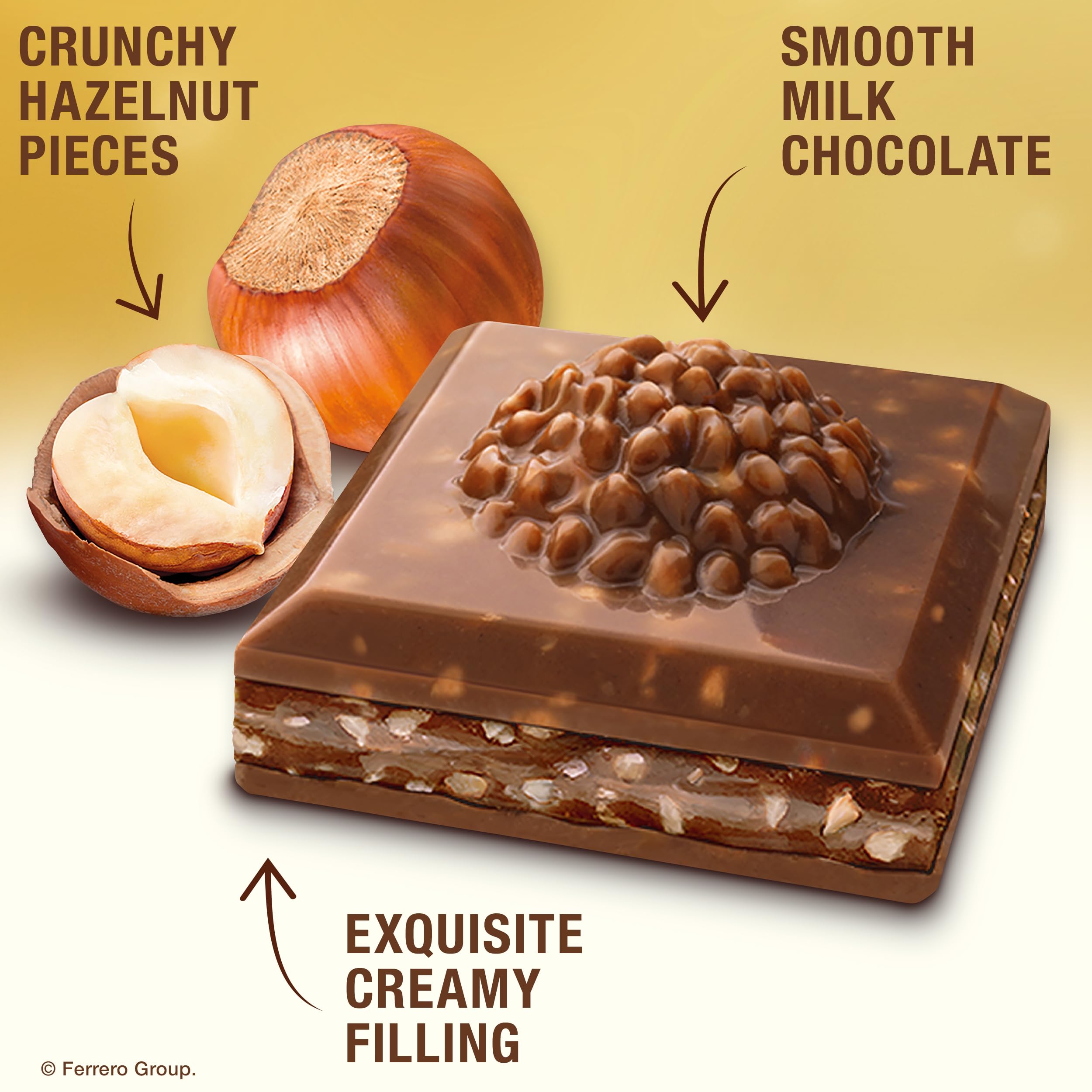 Ferrero Rocher roasted hazelnuts close-up highlighting texture