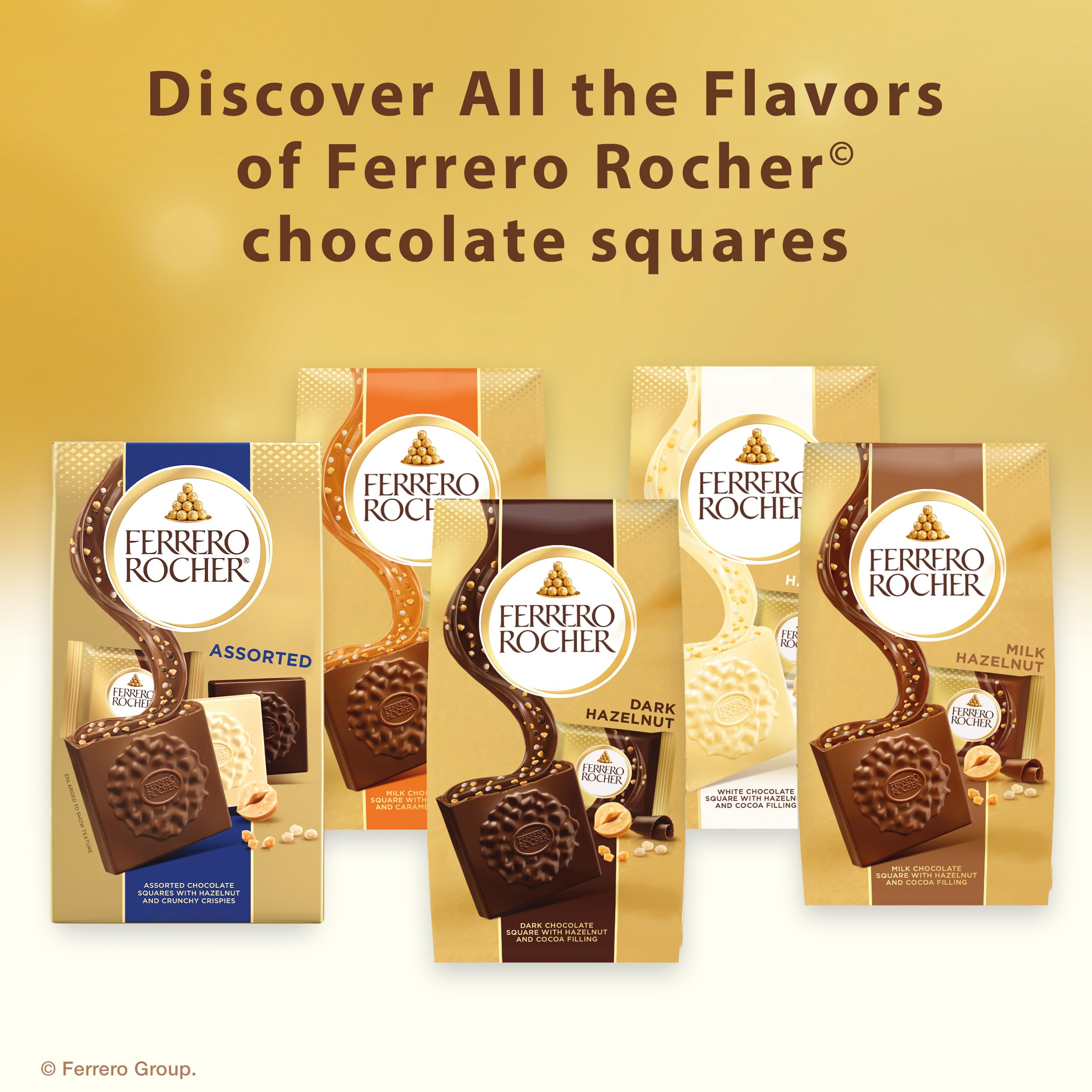 Ferrero Rocher caramel hazelnut square, Easter gift idea.