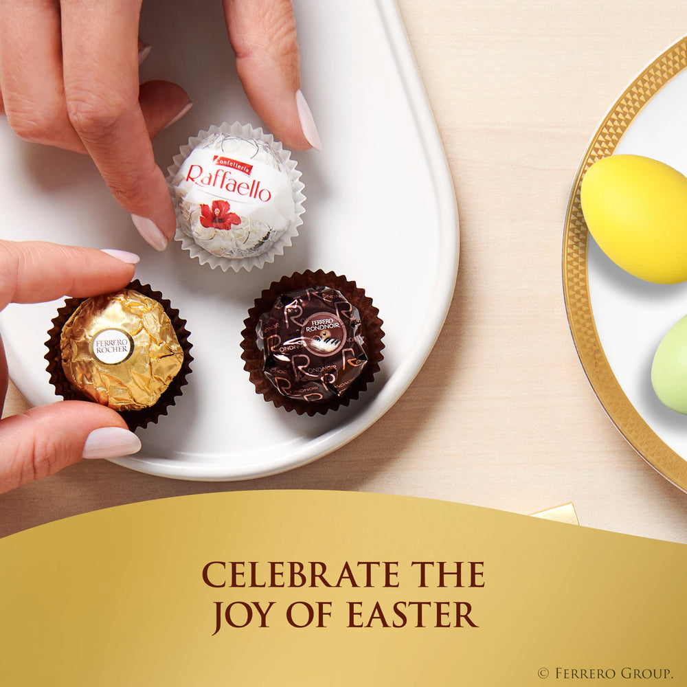 Close-up of Ferrero Rocher gold wrapper highlighting premium texture