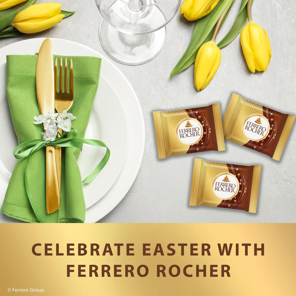 Creamy center inside Ferrero Rocher for velvety indulgence