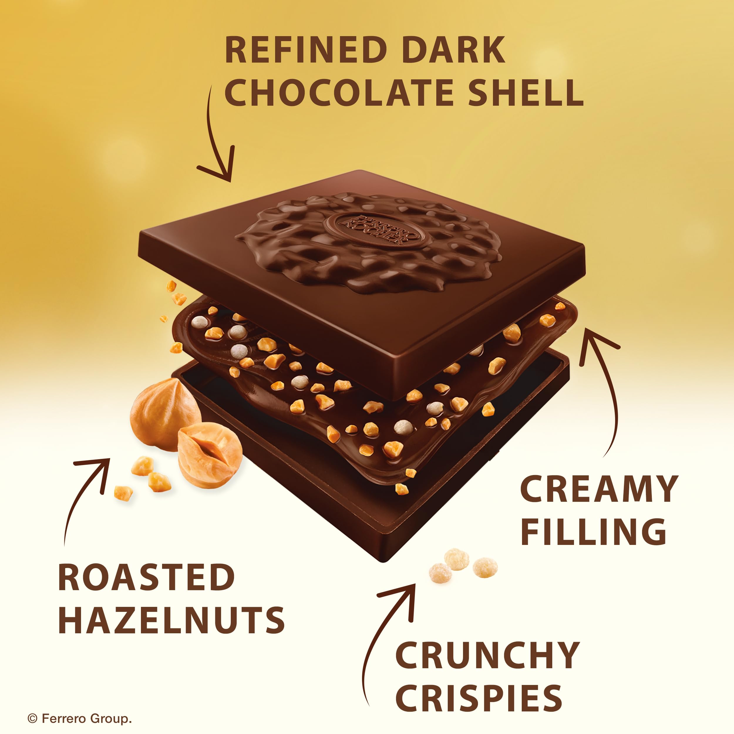 Ferrero Rocher chocolates arranged on a dessert board for a refined spread.