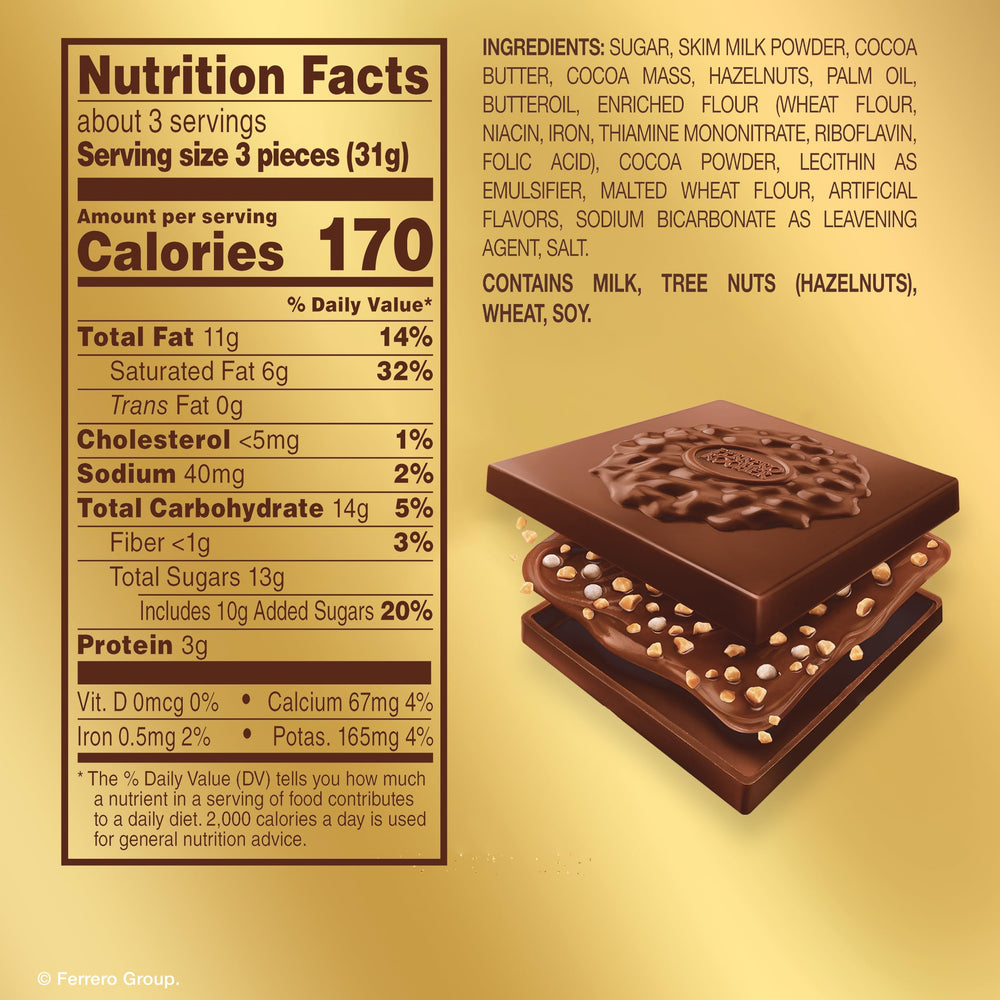 Ferrero Rocher gold stand-up bag highlighting gift-ready presentation