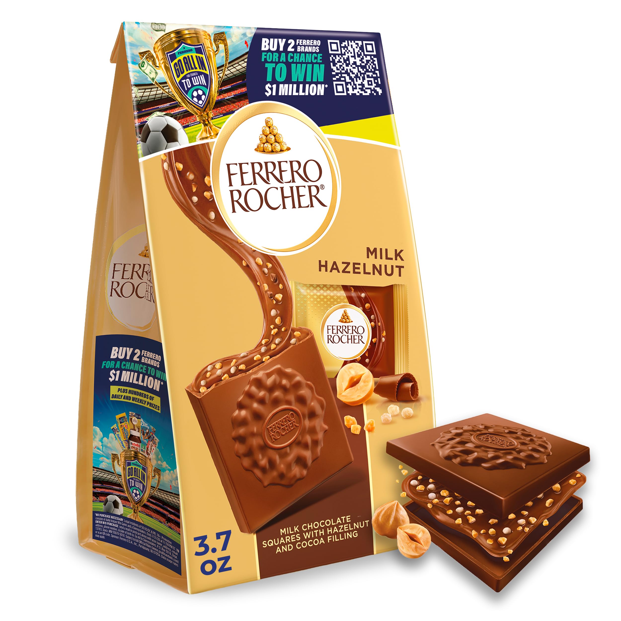 Ferrero Rocher gold stand-up bag ready for gifting and sharing