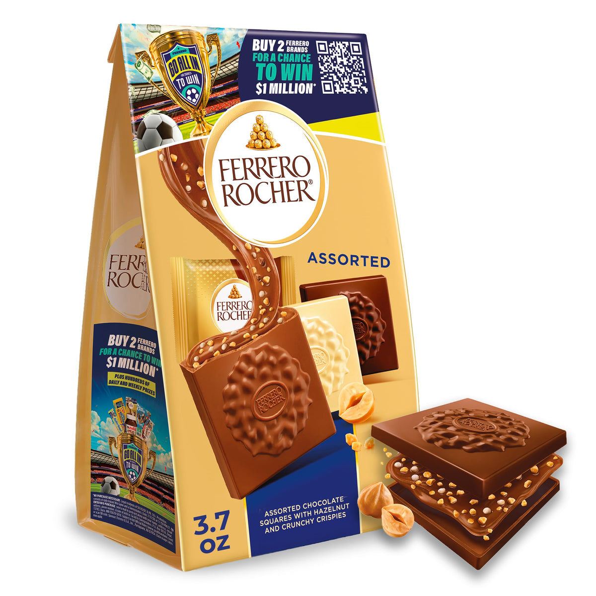 Ferrero Rocher premium Milk Hazelnut squares ready for sharing at gatherings