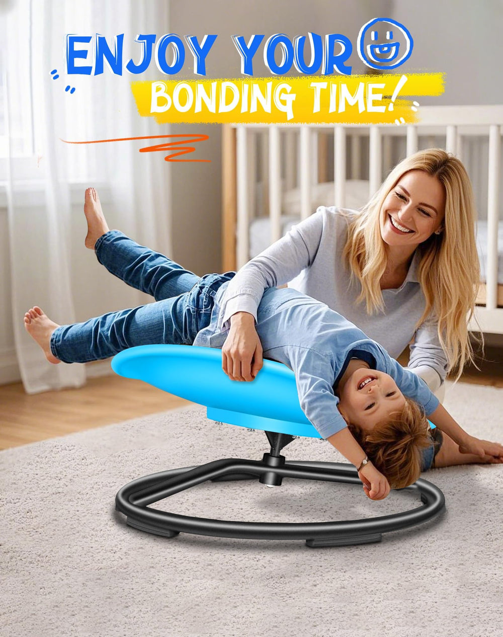 FERUERW Spinning Chair ergonomic design boosts comfort for longer play sessions.