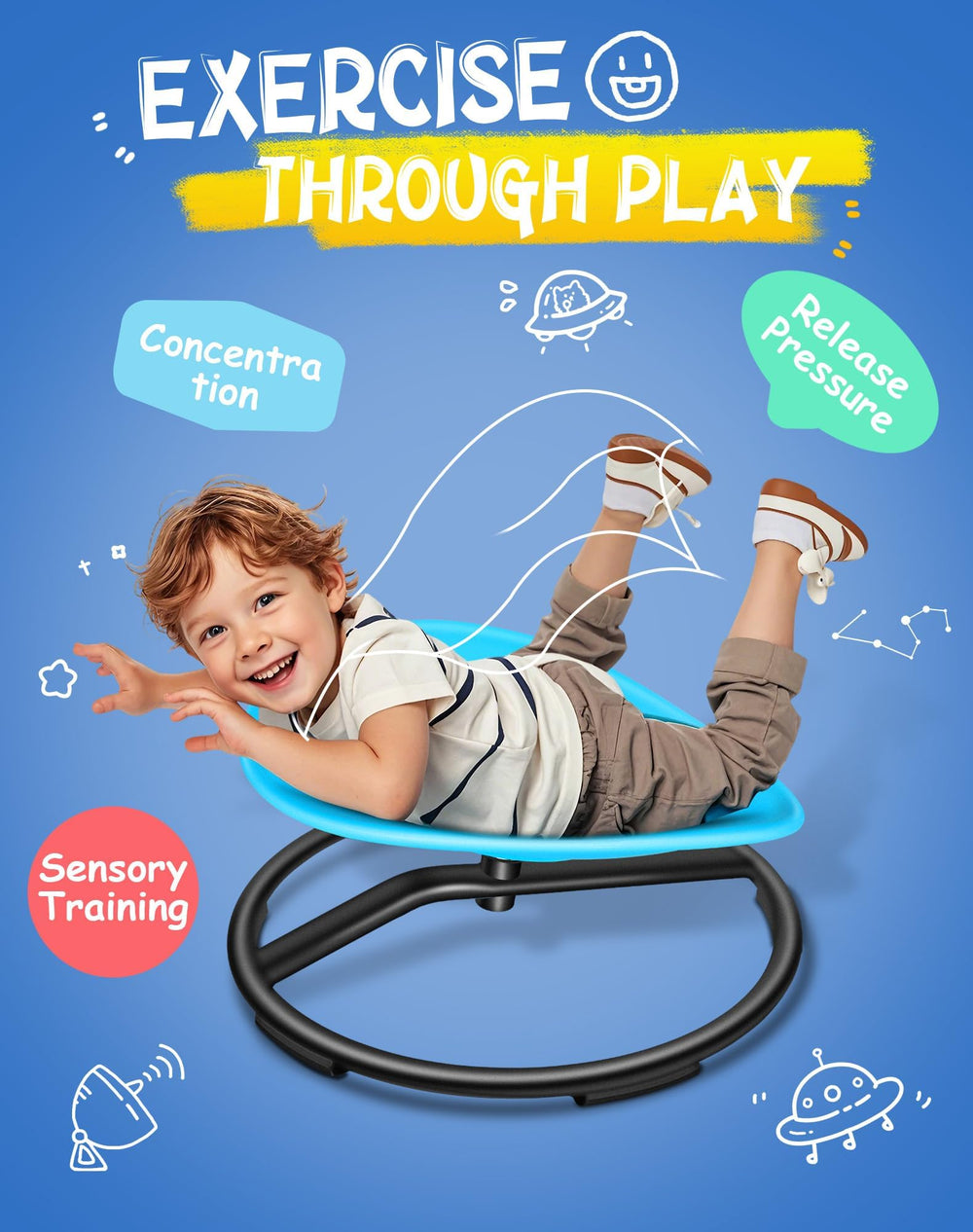 FERUERW Spinning Chair high-temp resistant PP materials ensure durable daily use.