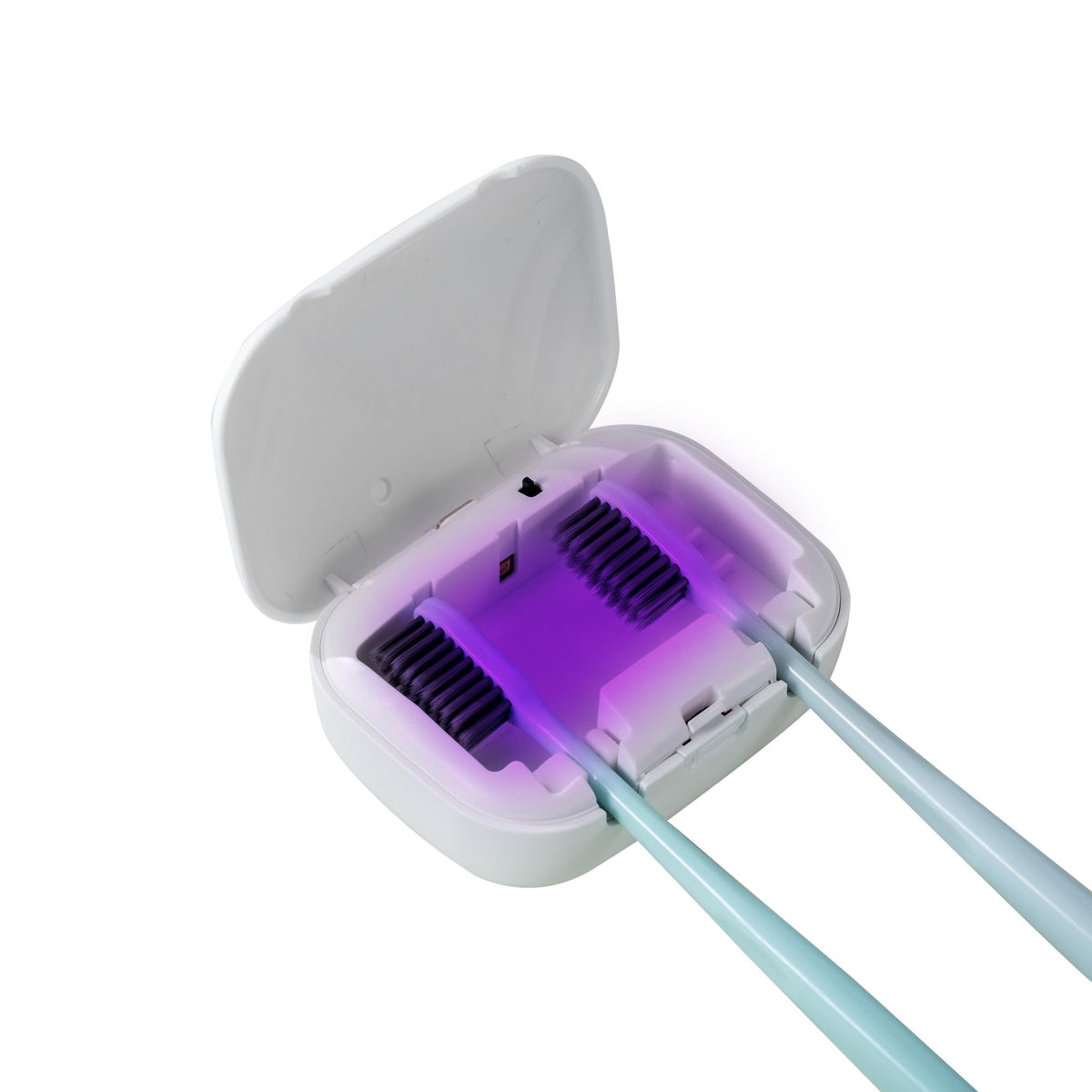 FESTIVAGUARD toothbrush sanitizer case front view keeps brushes clean on the go