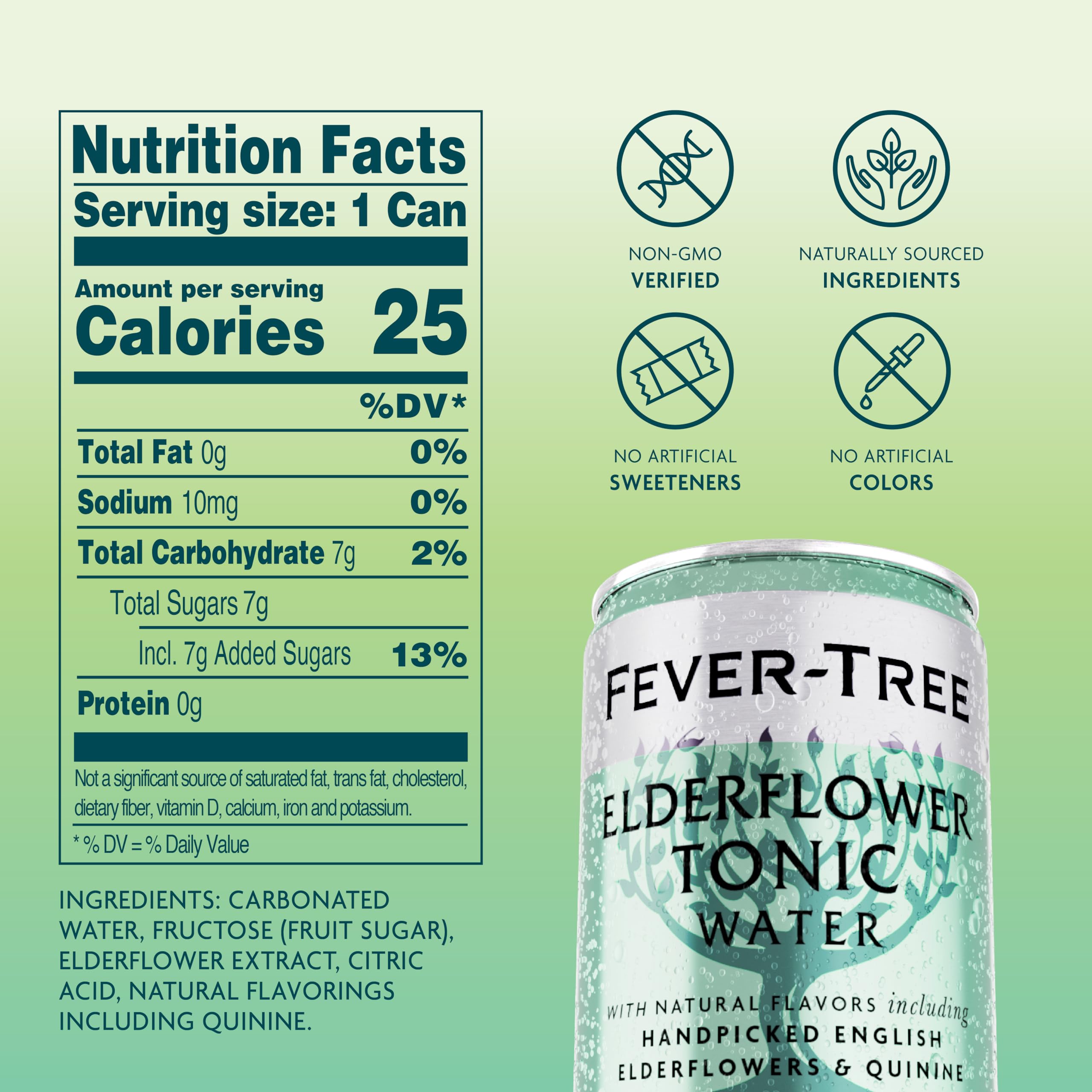 Fever Tree Elderflower Tonic Water being poured into a glass for refreshing mocktails