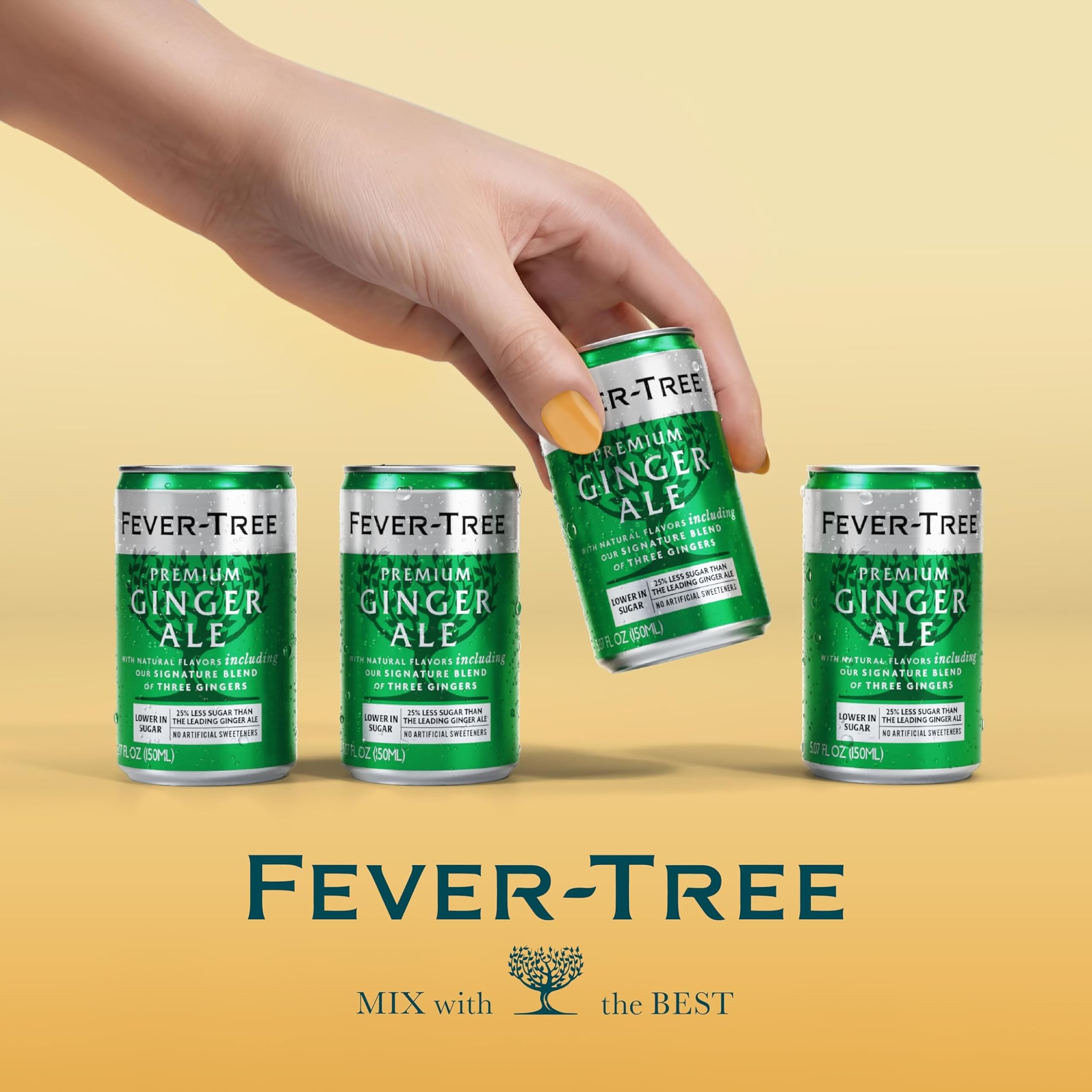Fever-Tree Ginger Ale natural ingredients, no artificial colors or sweeteners.