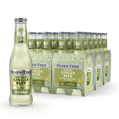 Fever-Tree Premium Ginger Beer bottles in side view, ideal for bold mixers