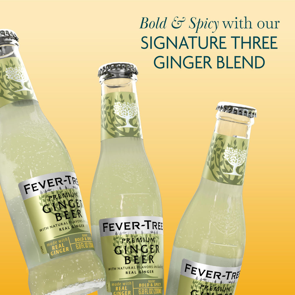 Chilled Fever-Tree Ginger Beer served in a glass with lime