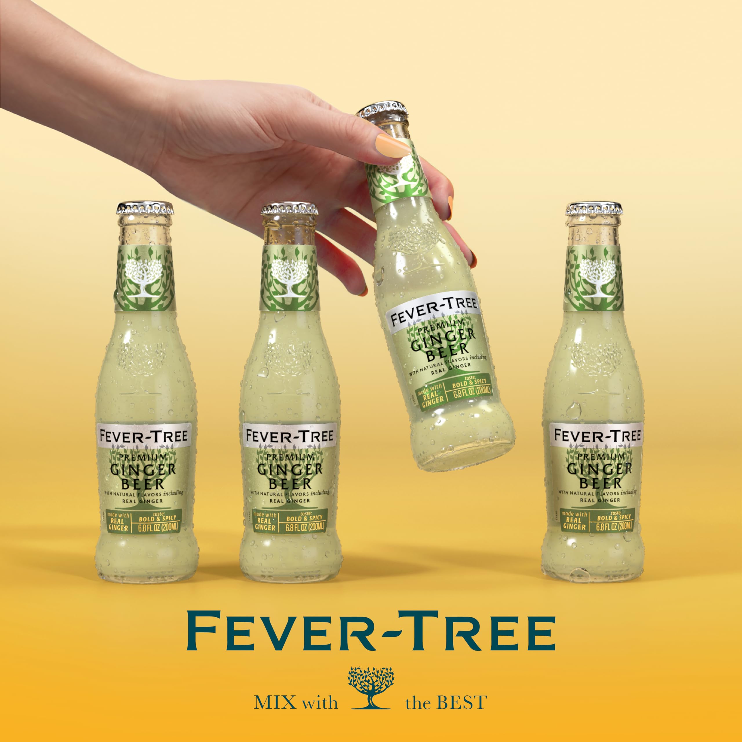 Home bar setup featuring Fever-Tree Premium Ginger Beer