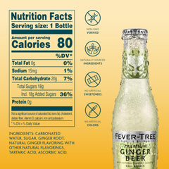 Fever-Tree Ginger Beer being poured, showcasing crisp bubbles for cocktails