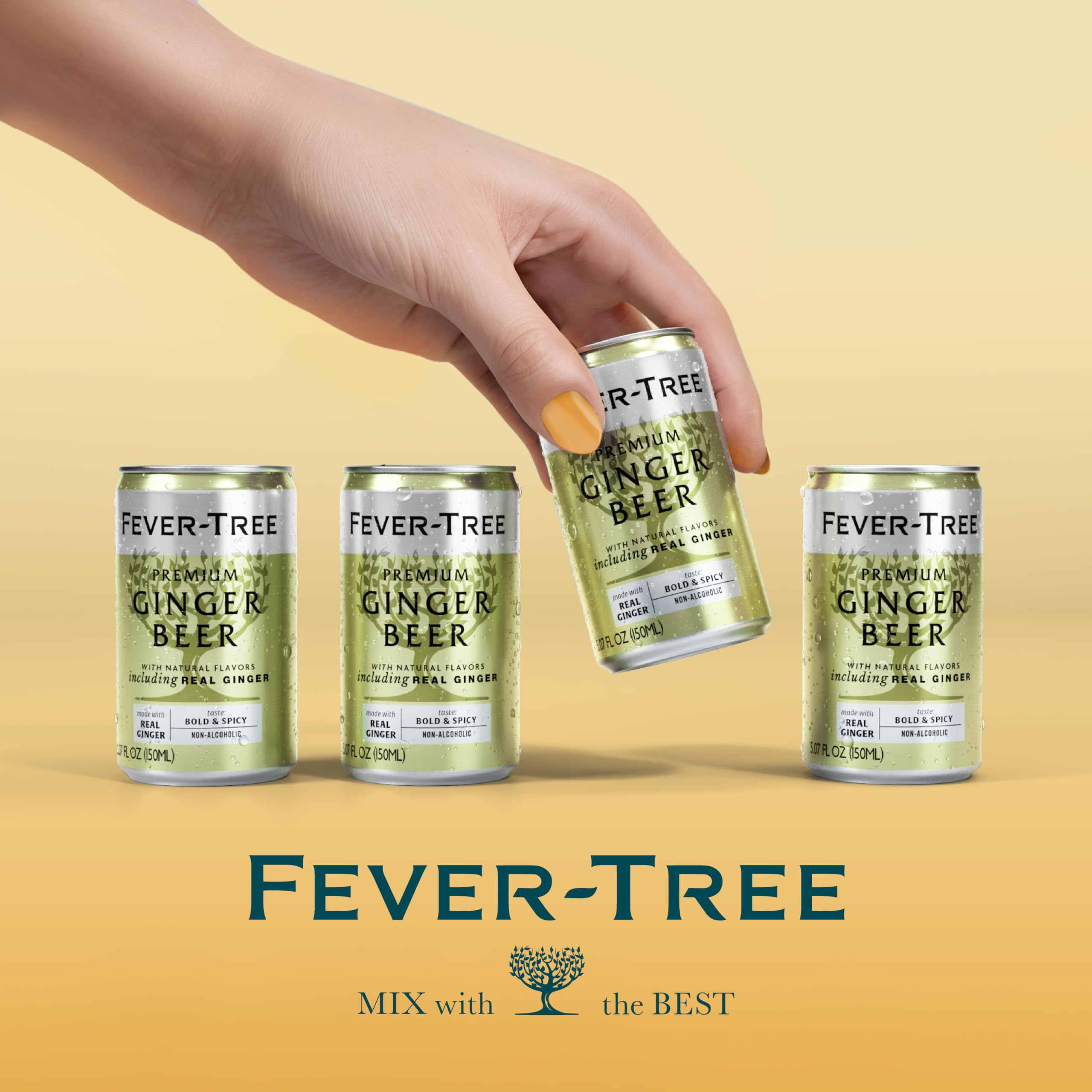 Illustration of Fever-Tree's three-ginger blend representing authentic ingredients