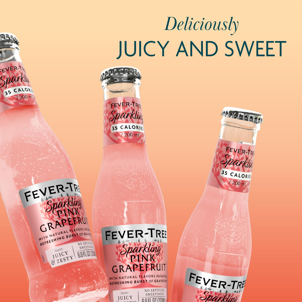 Fever-Tree Sparkling Pink Grapefruit Florida juice note for authentic flavor