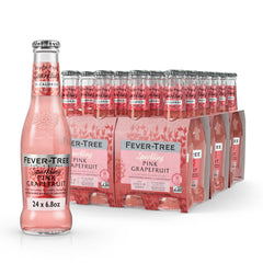Fever-Tree Sparkling Pink Grapefruit bottle closeup for premium cocktails
