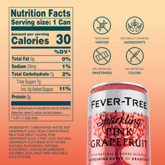 Fever-Tree Sparkling Pink Grapefruit can on a bar, ideal base for refreshing mocktails.