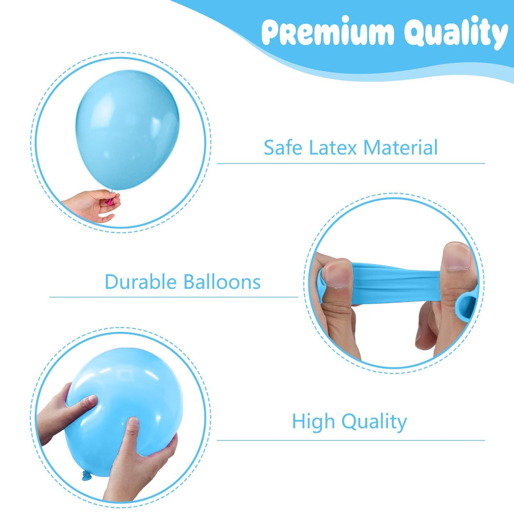 FEYG light blue 12-inch balloons ideal for soft sky-themed celebrations.