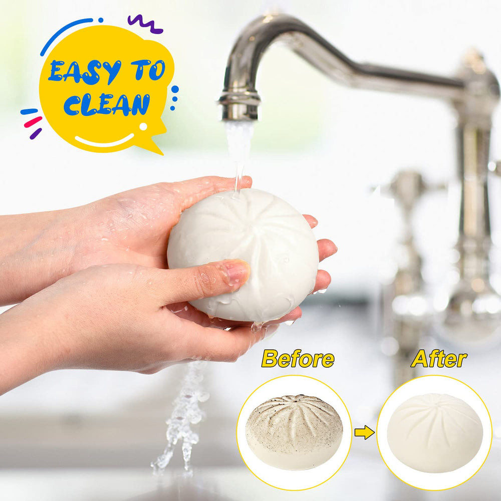 FFNIU two-inch diameter dumpling squeeze ball demonstrates portable fidget toy
