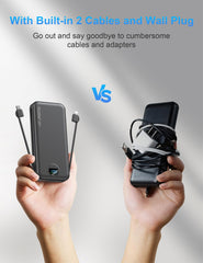 FFNPua compact 10000mAh power bank suitable for daily use and trips.