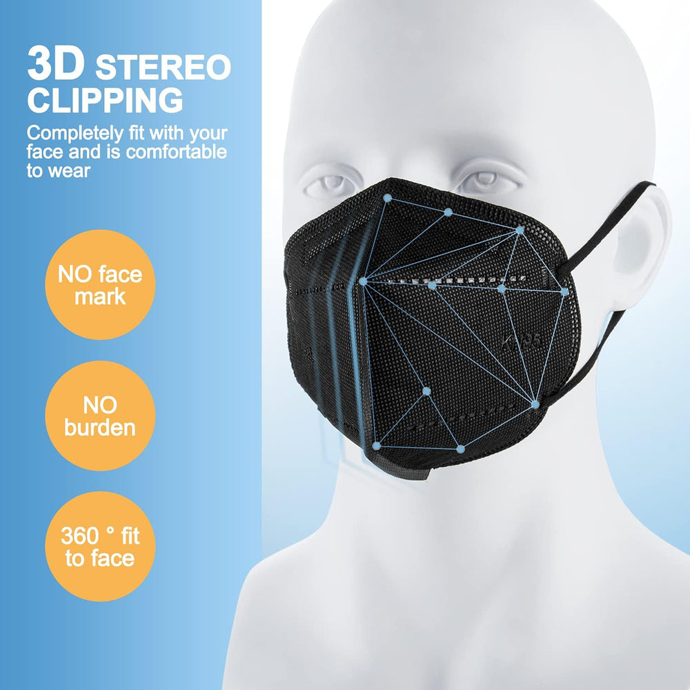 FGCCJP KN95 adjustable nosepiece enhances comfortable seal.