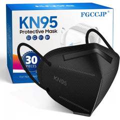 FGCCJP KN95 mask 30pcs packaging shows convenient bulk supply for families.
