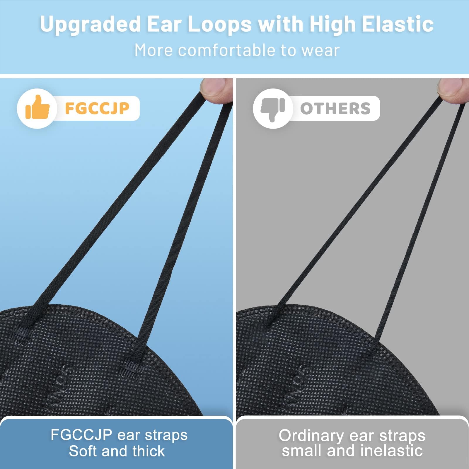 FGCCJP KN95 multi-layer filtration for reliable face coverage.
