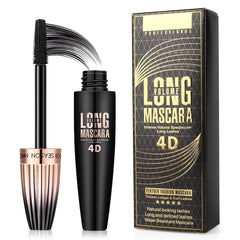 FGHJ 4D Silk Fiber Mascara bottle indicating waterproof, long-lasting formula