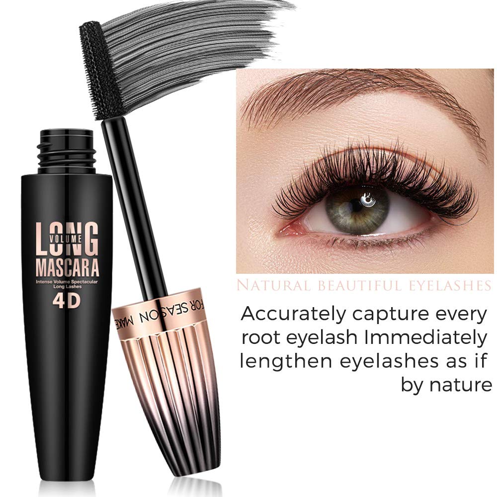 Evening look with intensified black lashes using FGHJ mascara
