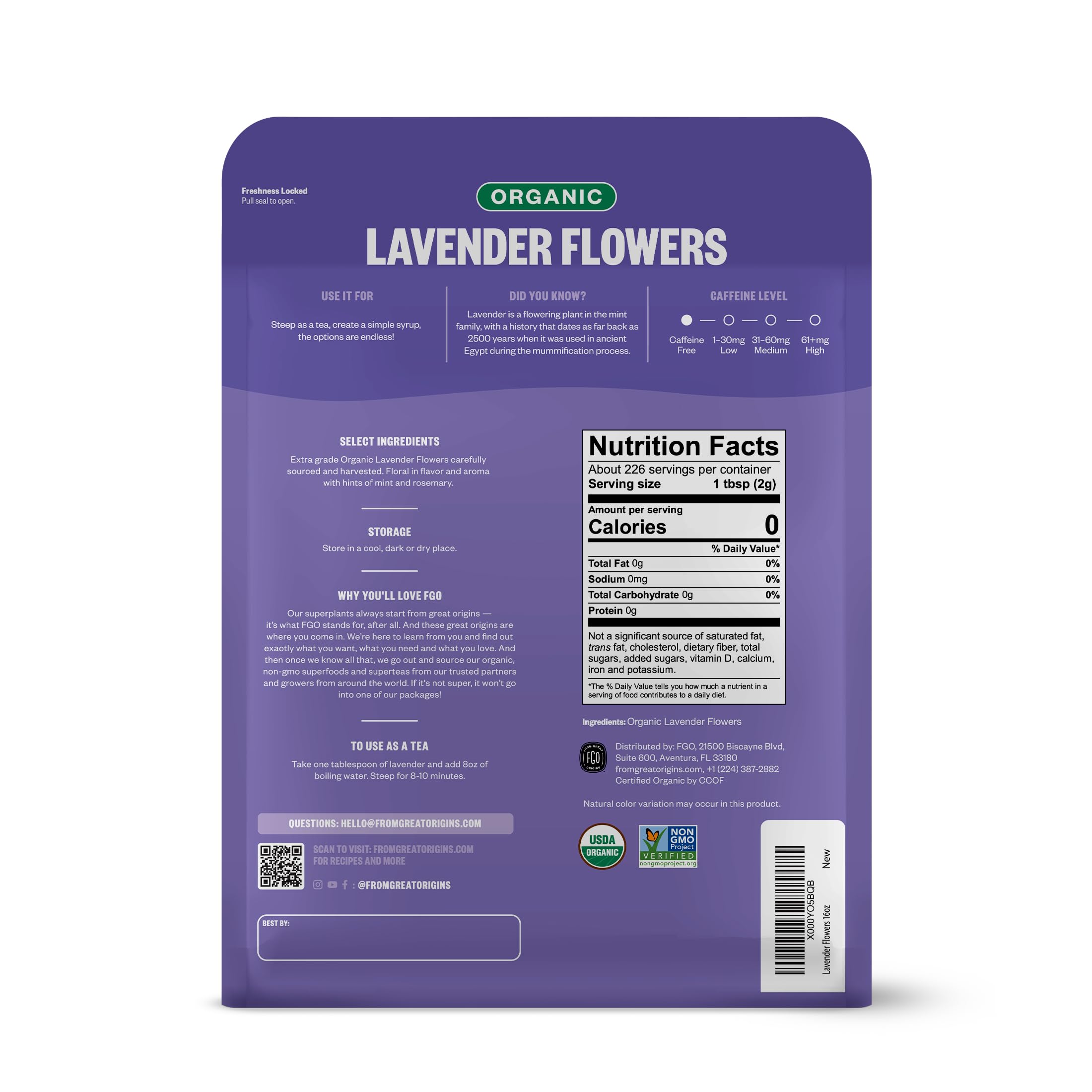 FGO organic dried lavender France bundle shows bulk aroma for potpourri
