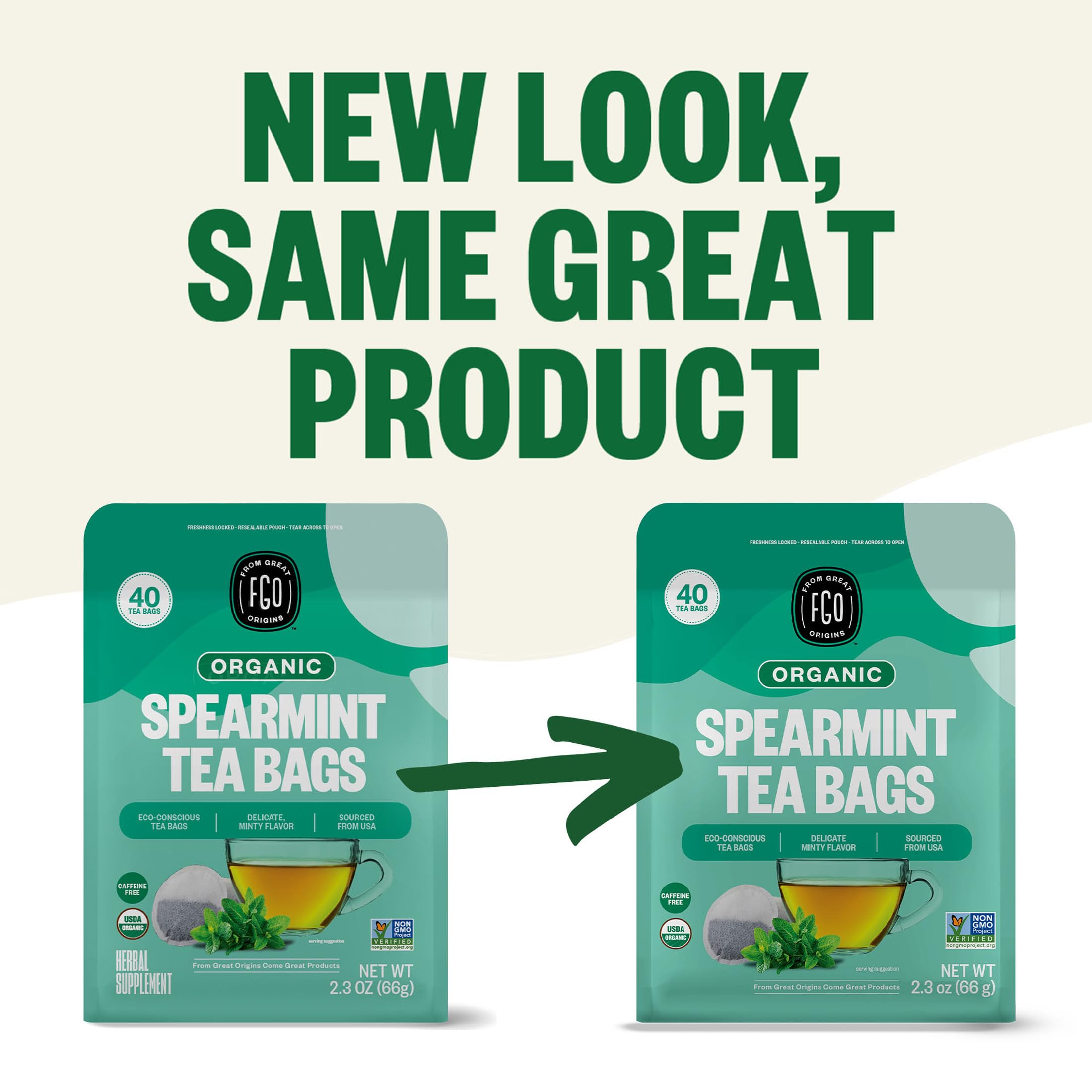 FGO USDA Organic and Non-GMO seals on packaging indicating quality