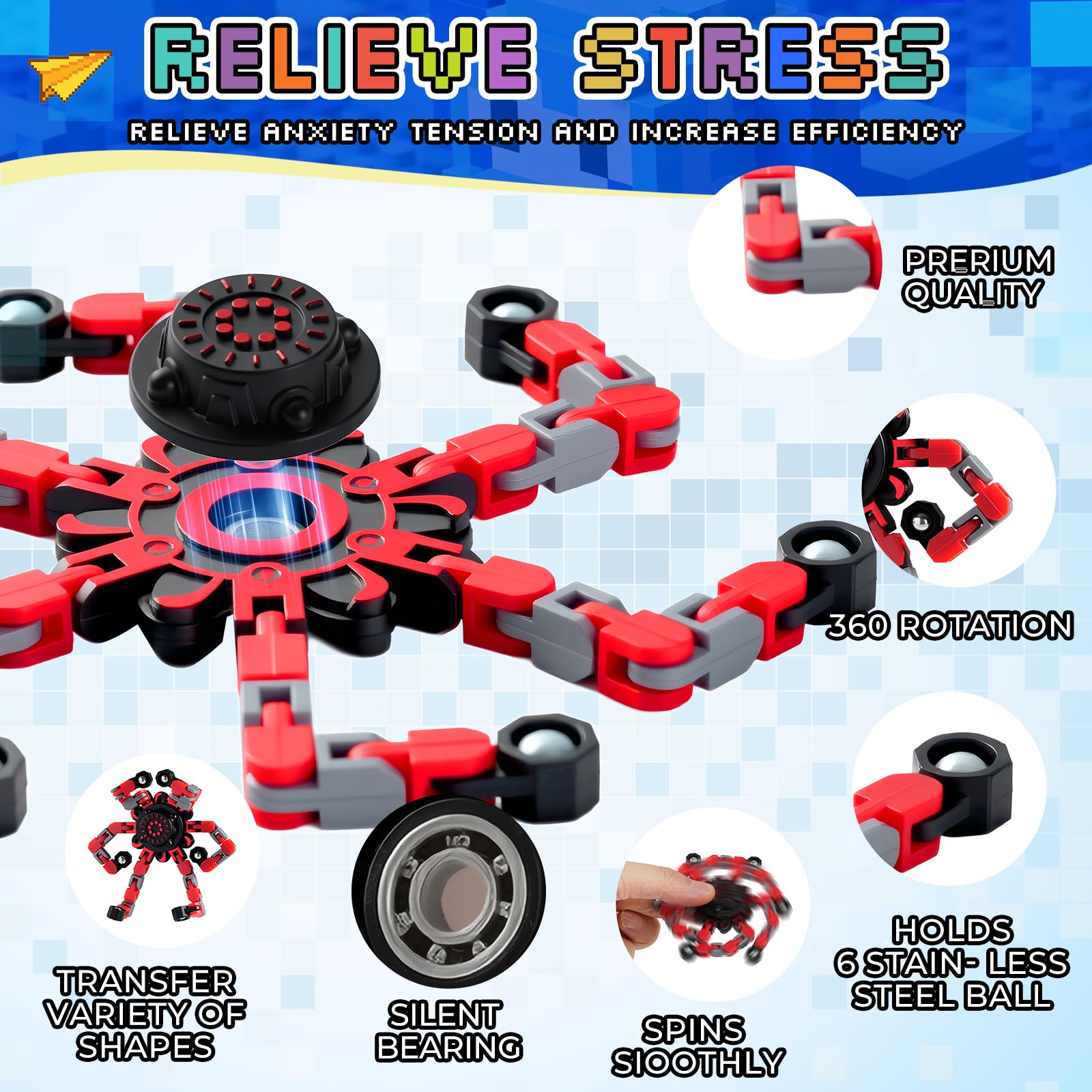 FGYLYOX Colorful spinners pack ready for Easter fun and classroom rewards.