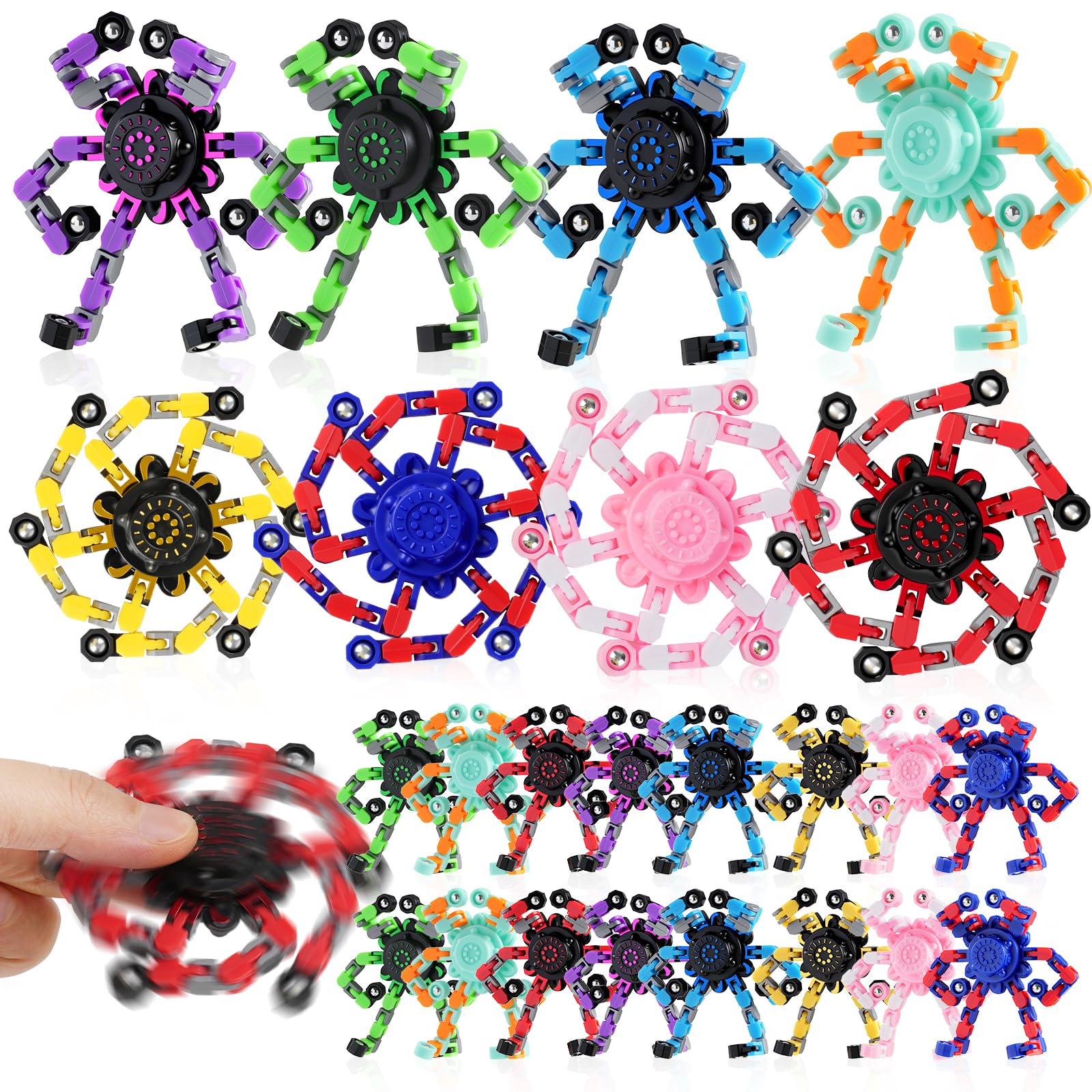 FGYLYOX Transformable Spinner Robot in action, ideal for focused play and sensory engagement.