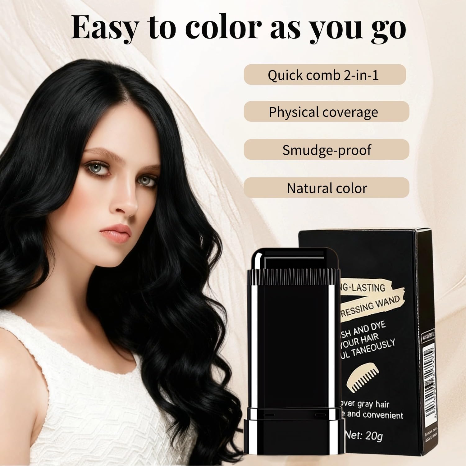FHH Black shade provides a natural top-up look.