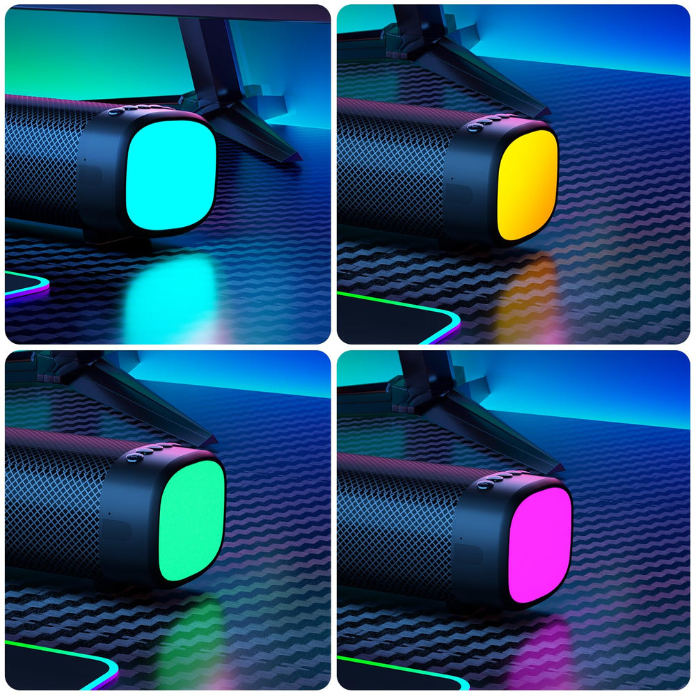 FHNFHN sound bar RGB lighting modes for immersive ambience during movies.