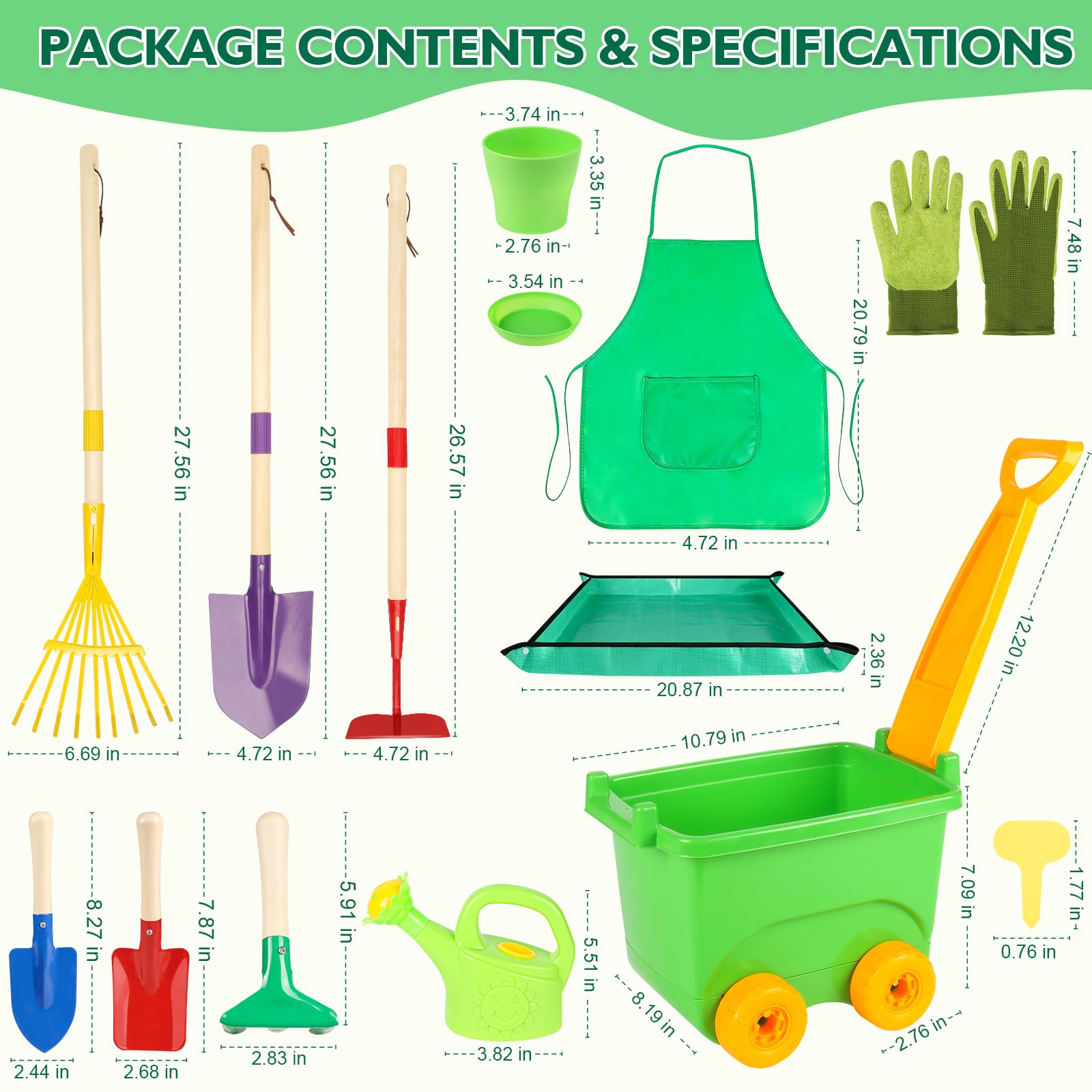 FHOZGECY apron and gloves protect clothes during play gardening