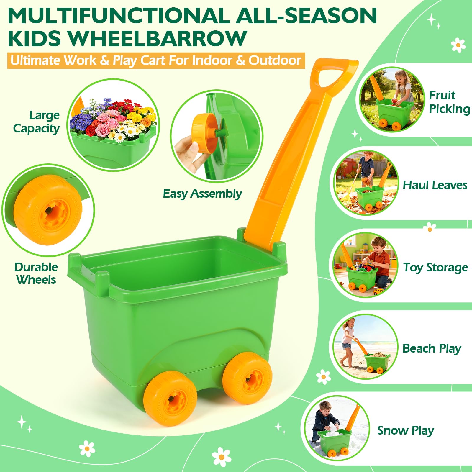 FHOZGECY short-handled tools enable safe, light-duty gardening for kids