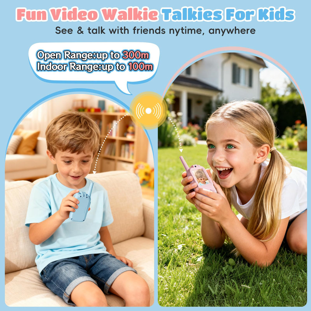 FHskFH video walkie talkies kids voice changer adds playful tones