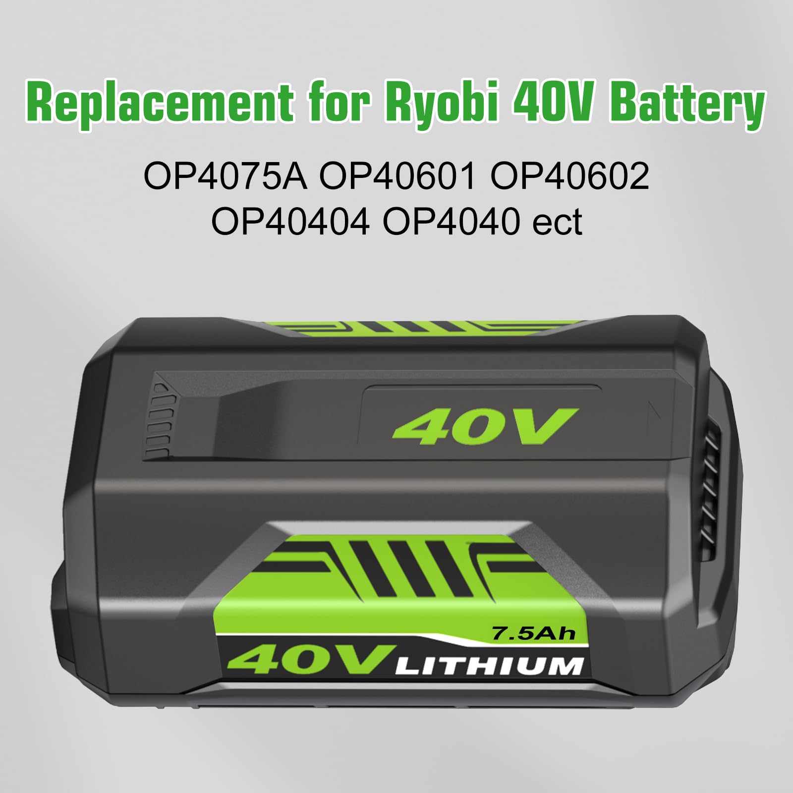 Fhybat Ryobi 40V LED indicators on battery for power monitoring
