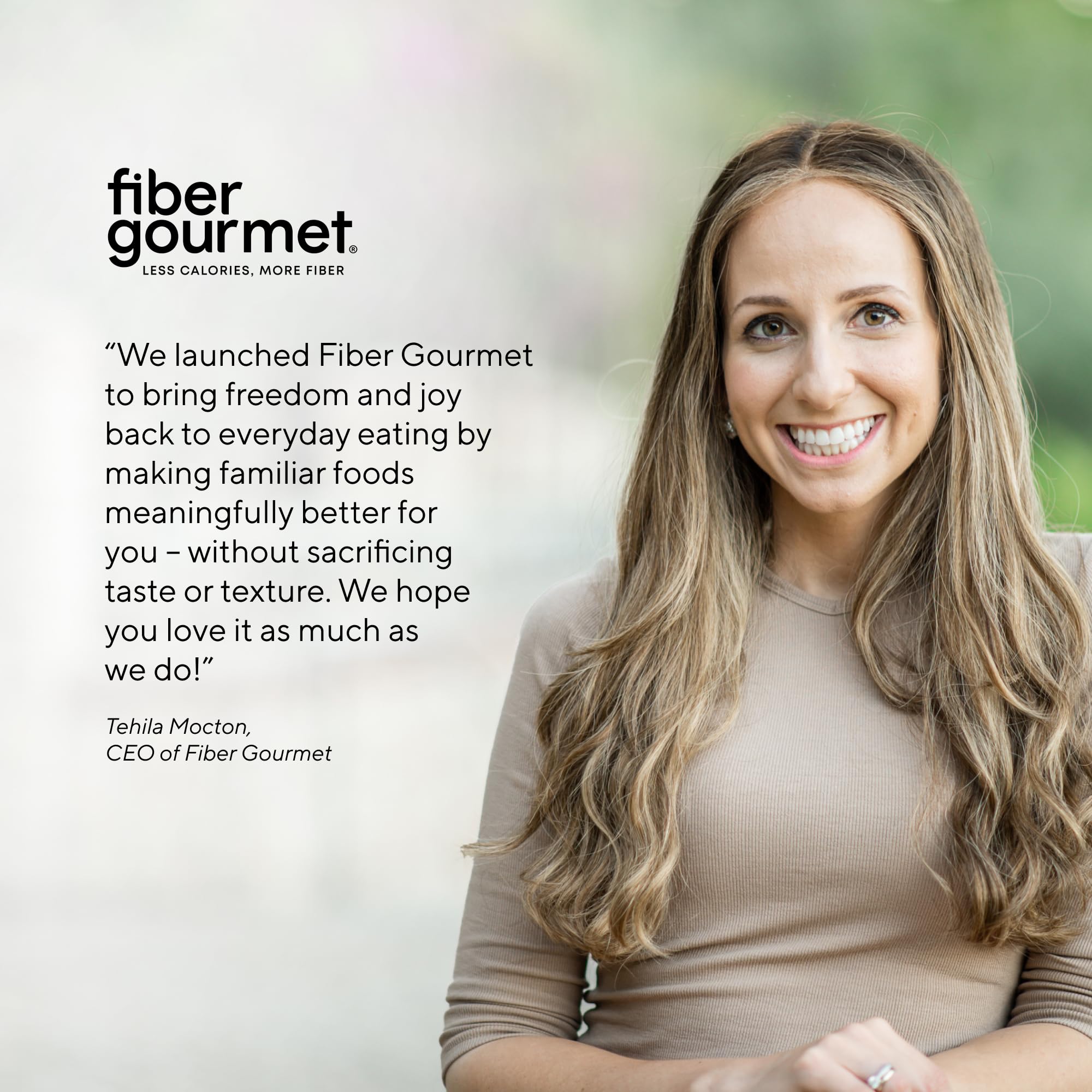 Fiber Gourmet label close-up emphasizing Non-GMO vegan certification and clean ingredients