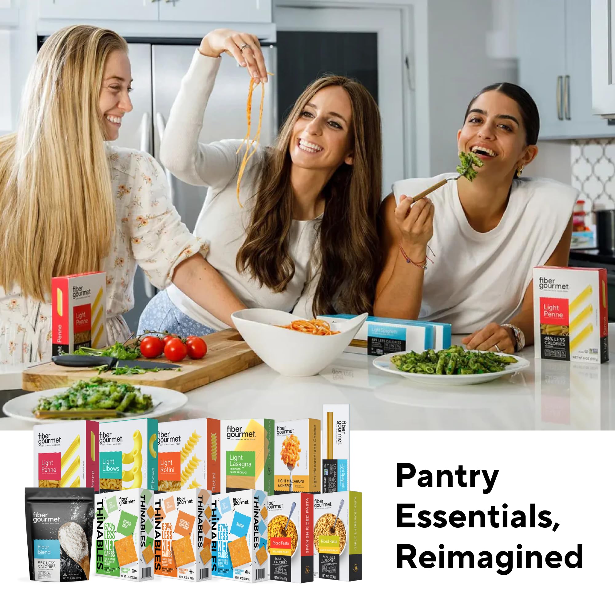 Fiber Gourmet nutrition facts panel highlighting 17g fiber per serving