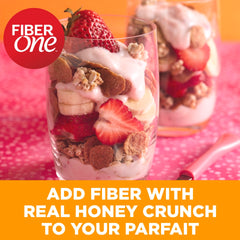 Fiber One Honey Clusters in yogurt adds texture and honey flavor