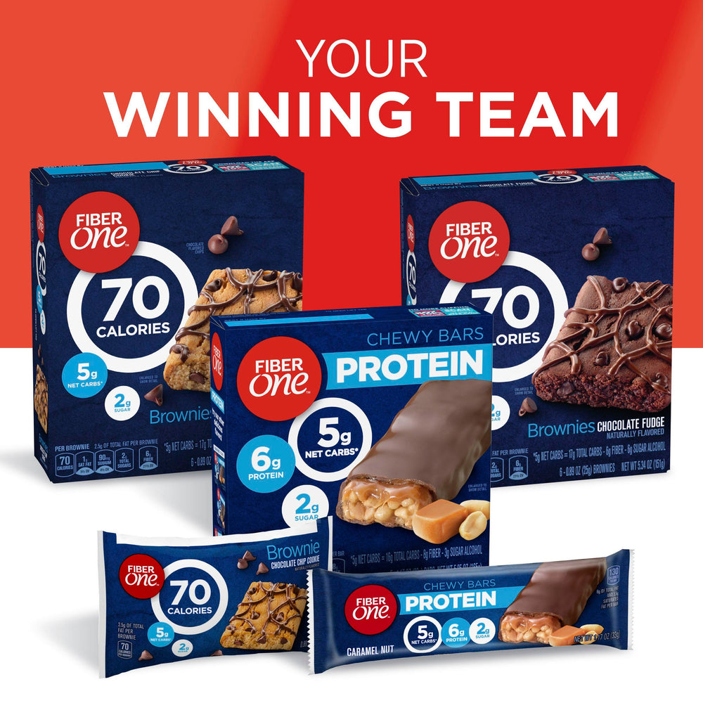 Fiber One Brownies nutrition label close-up including 70 calories
