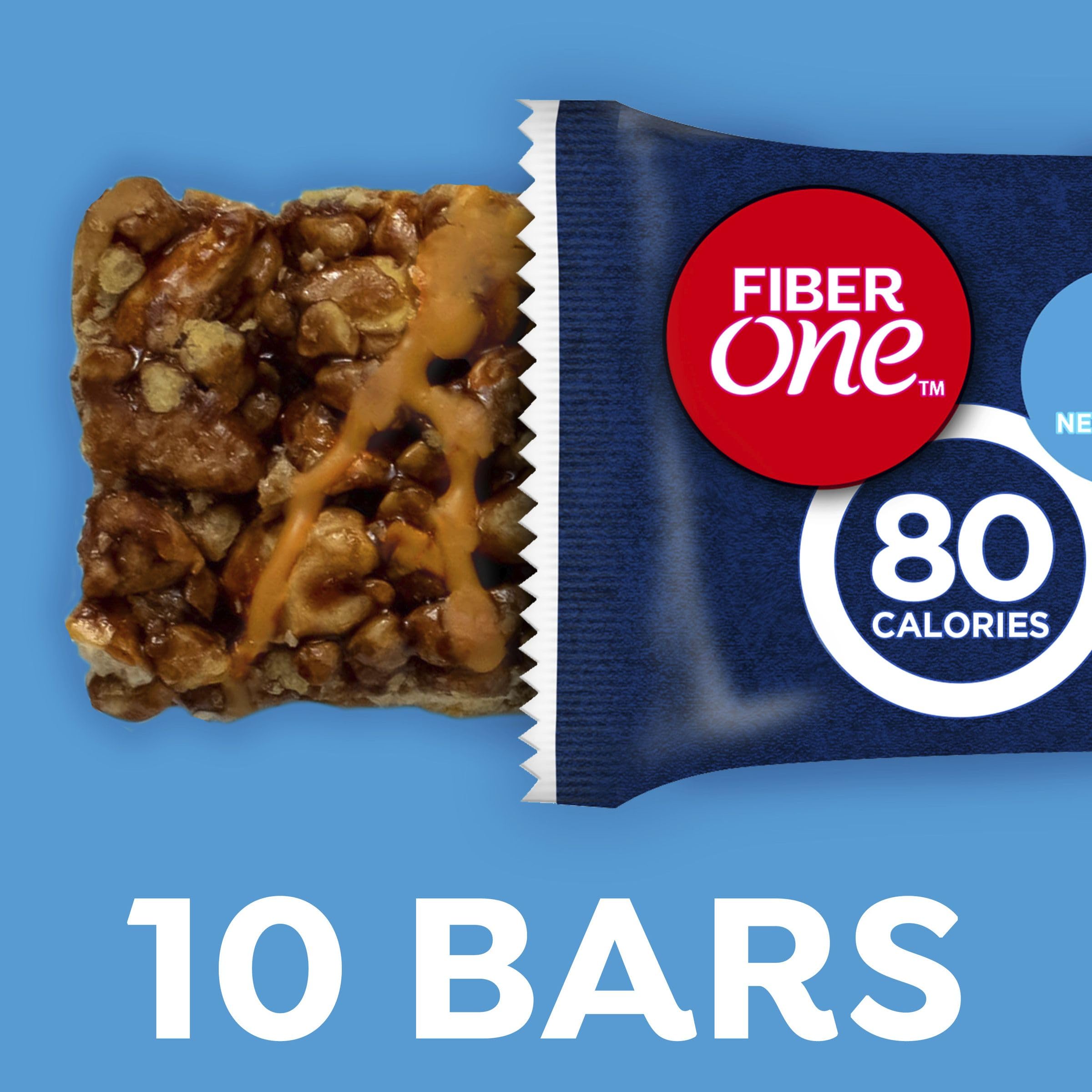 Fiber One on-the-go snack bar on desk, convenient energy for busy mornings.
