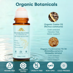 Fibosara frankincense-castor oil on the face for skin hydration