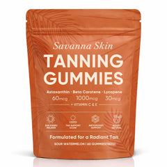 Fibosara Savanna Skin Gummies bottle for convenient daily use and radiant skin.